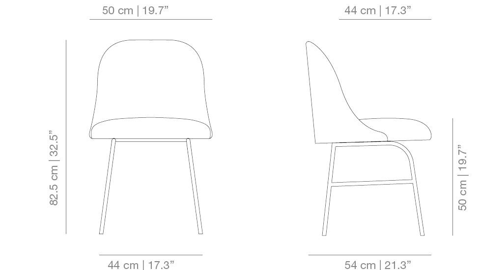 Aleta Chair Metal Base Viccarbe