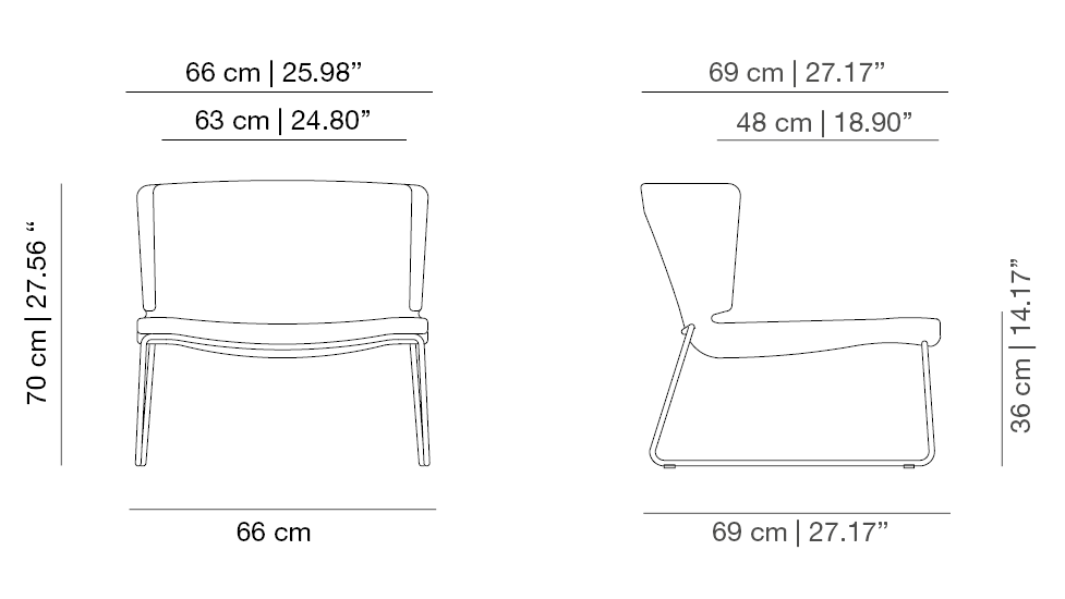 Wrapp Armchair Sled Base Viccarbe