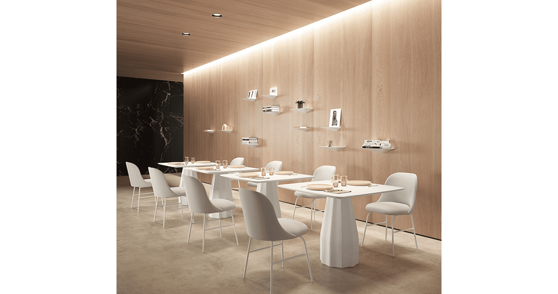 Viccarbe Burin table, 150 cm, white - white laminate