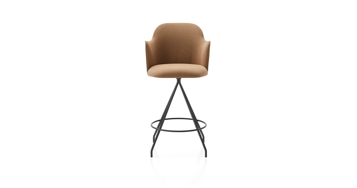 Aleta Swivel Counter Stool With Armrests