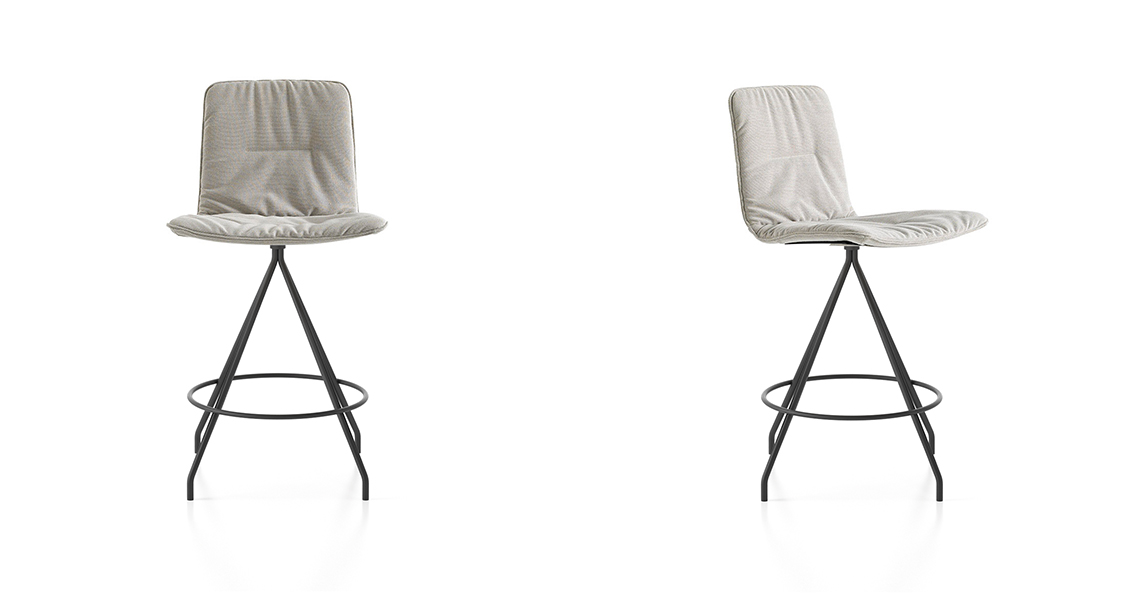 Klip Tabouret Comptoir Tournant, Tapissage Soft