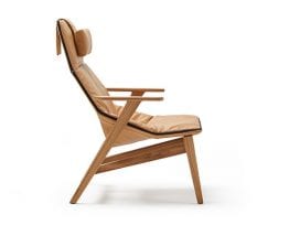 Butaca Ace con Base de Madera, con Brazos y Reposacabezas
