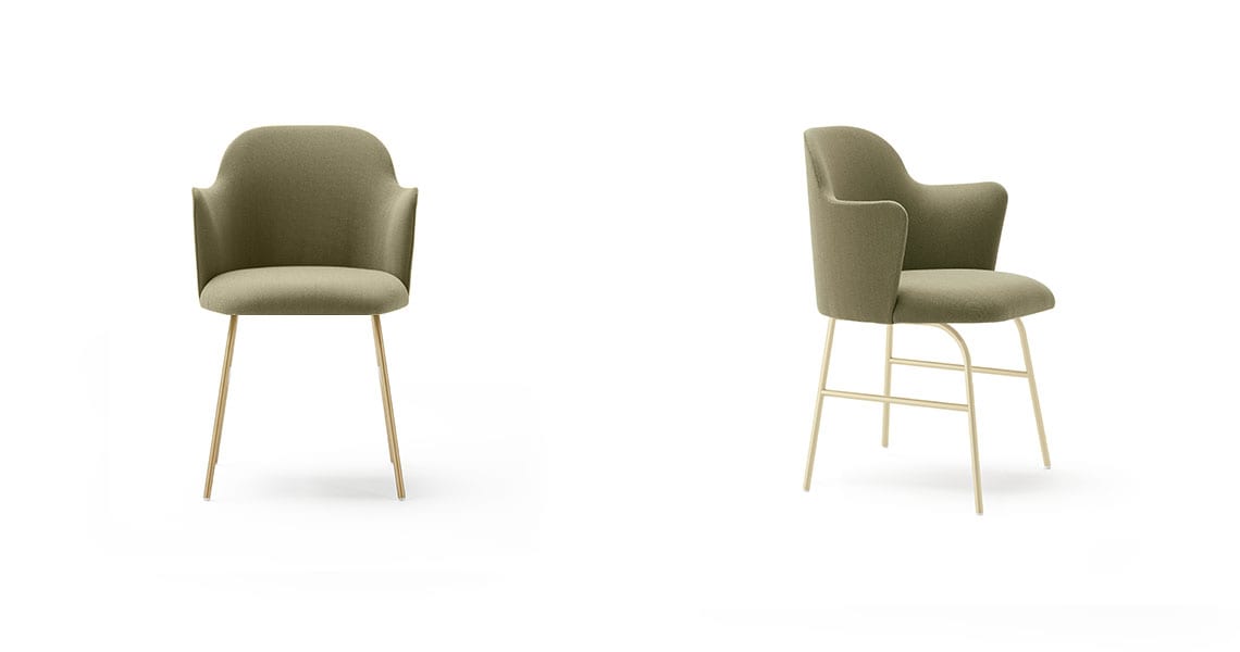 Silla Aleta Base Metal & Reposabrazos