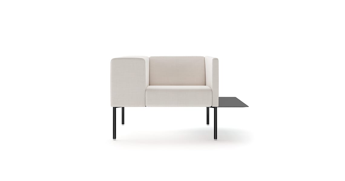 Brix Armchair Wide Arm & Auxiliary Table