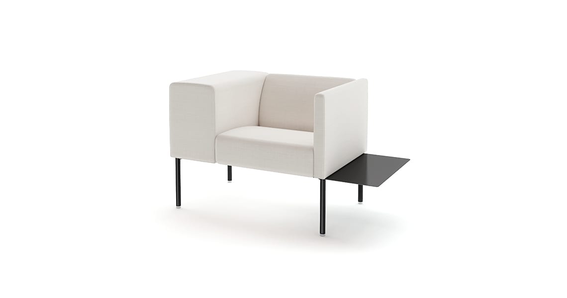 Brix Armchair Wide Arm & Auxiliary Table