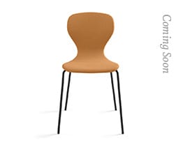 Ears Chair, 4 Metal Legs Smooth Upholstery