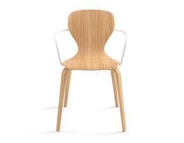 Ears Chair, 4 Wooden Legs & Armrests