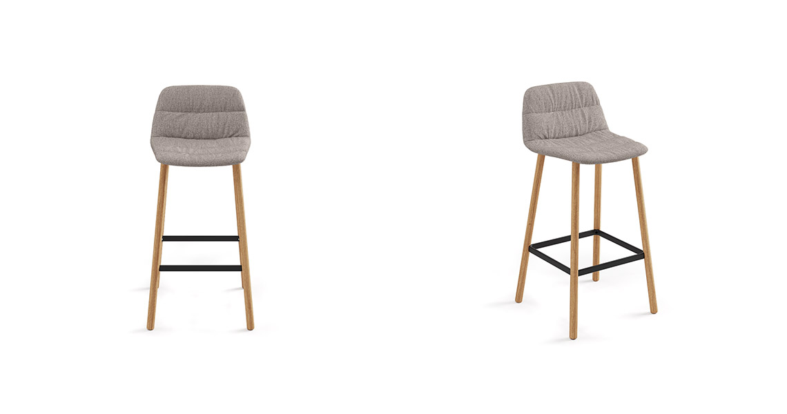 Four wooden legs – Counter stool