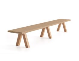 Trestle Bench Double — Smooth Upholstery