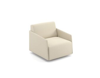sistema floor armchair with upholstered armrests
