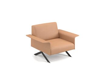 Viccarbe_Sistema legs armchair with curved armrest