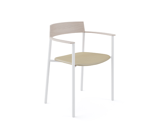Perxa stackable with upholstered seat