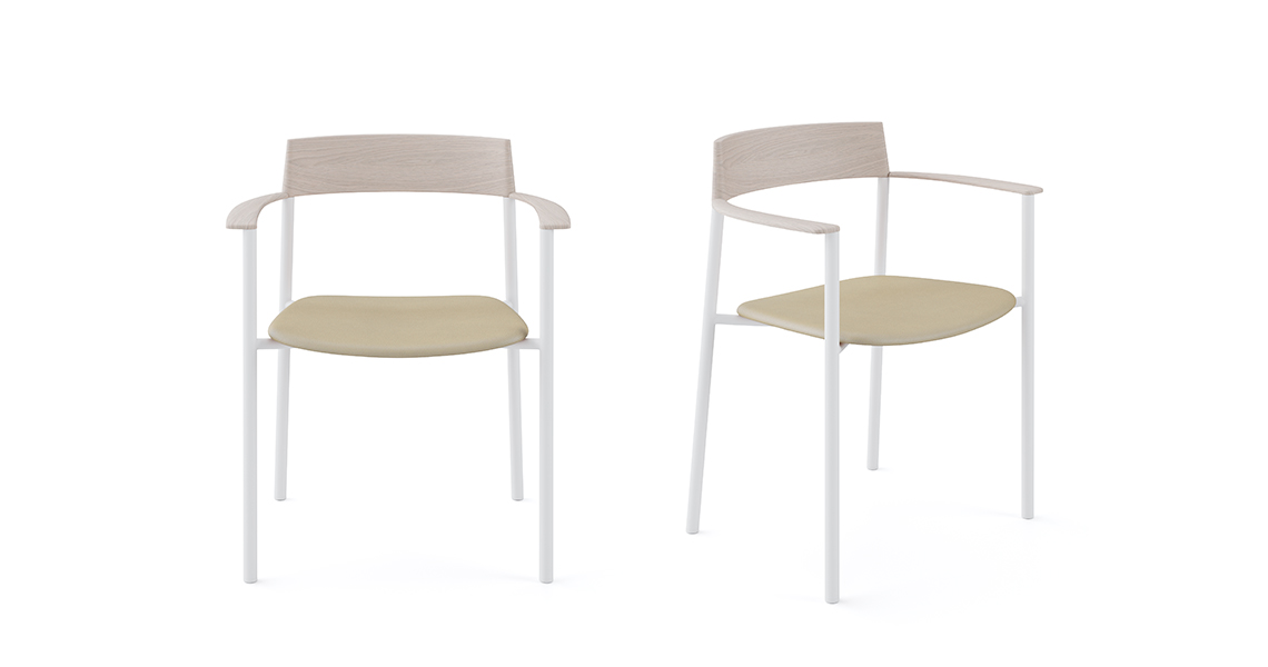 Perxa stackable with upholstered seat