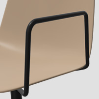 Steel armrest