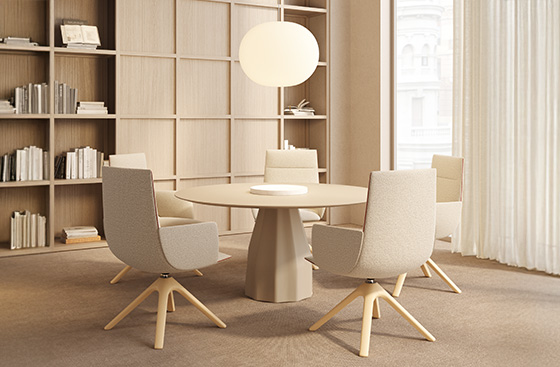Wooden swivel base