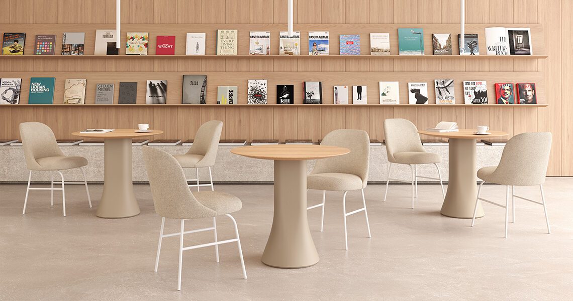 Aleta four metal legs chair