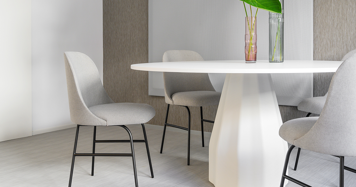 Aleta four metal legs chair