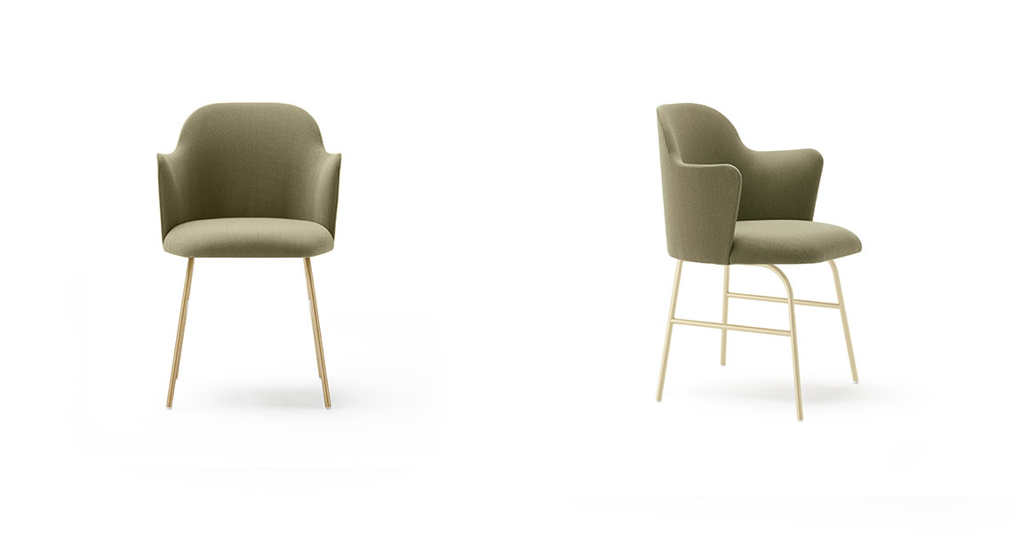 Aleta four metal legs chair