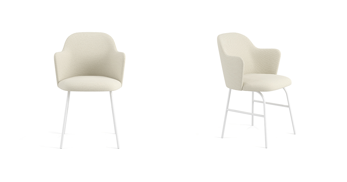 Aleta four metal legs chair