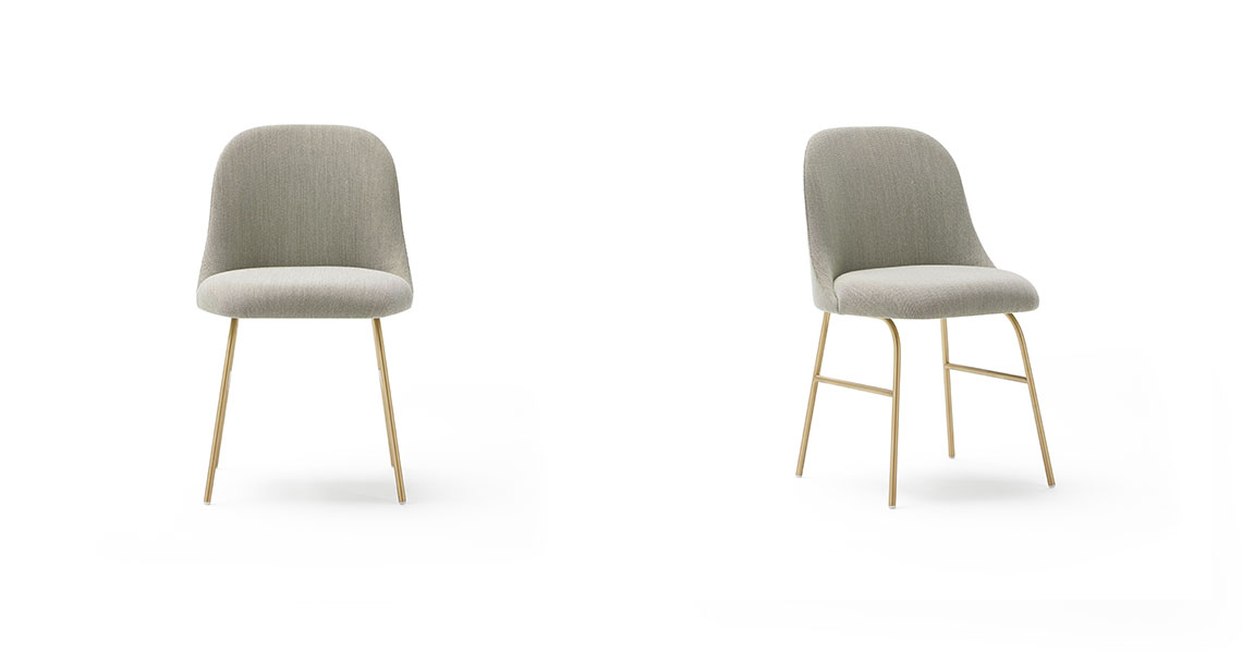 Aleta four metal legs chair