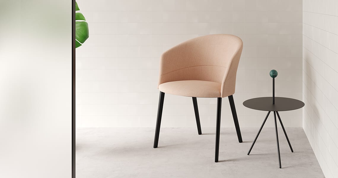 Copa chair, four wooden legs