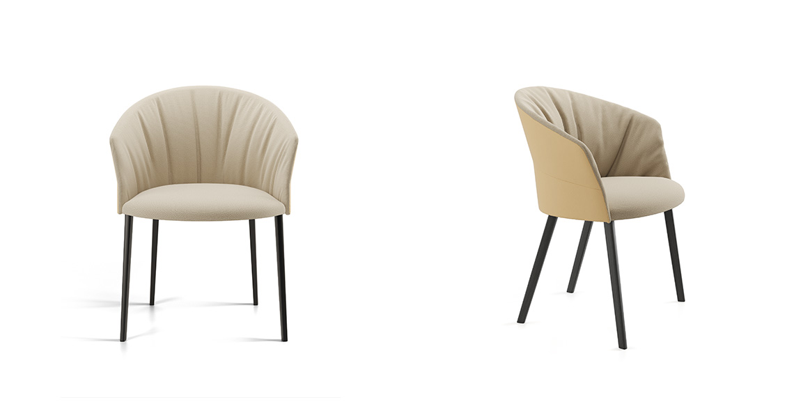 Copa chair, four wooden legs