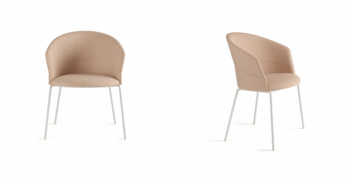 Copa chair, four metal legs