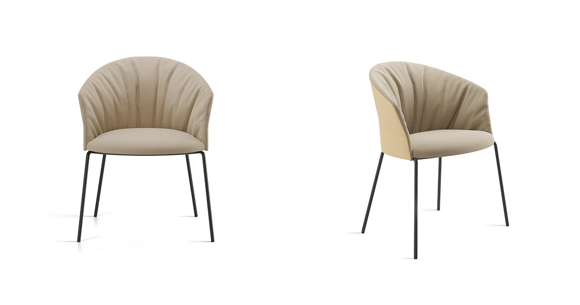 Copa chair, four metal legs