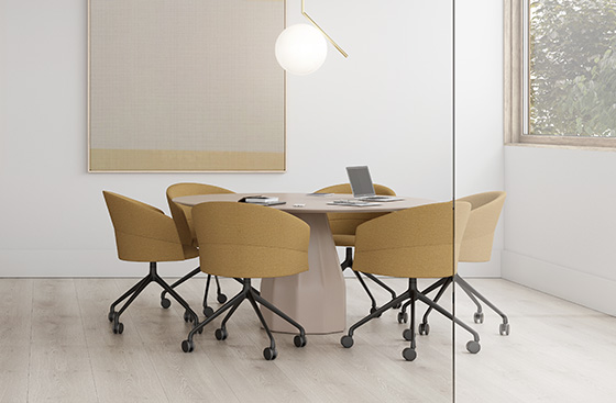 Pyramid swivel base with casters