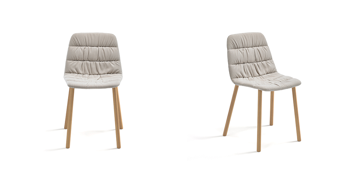 Silla Maarten cuatro patas madera