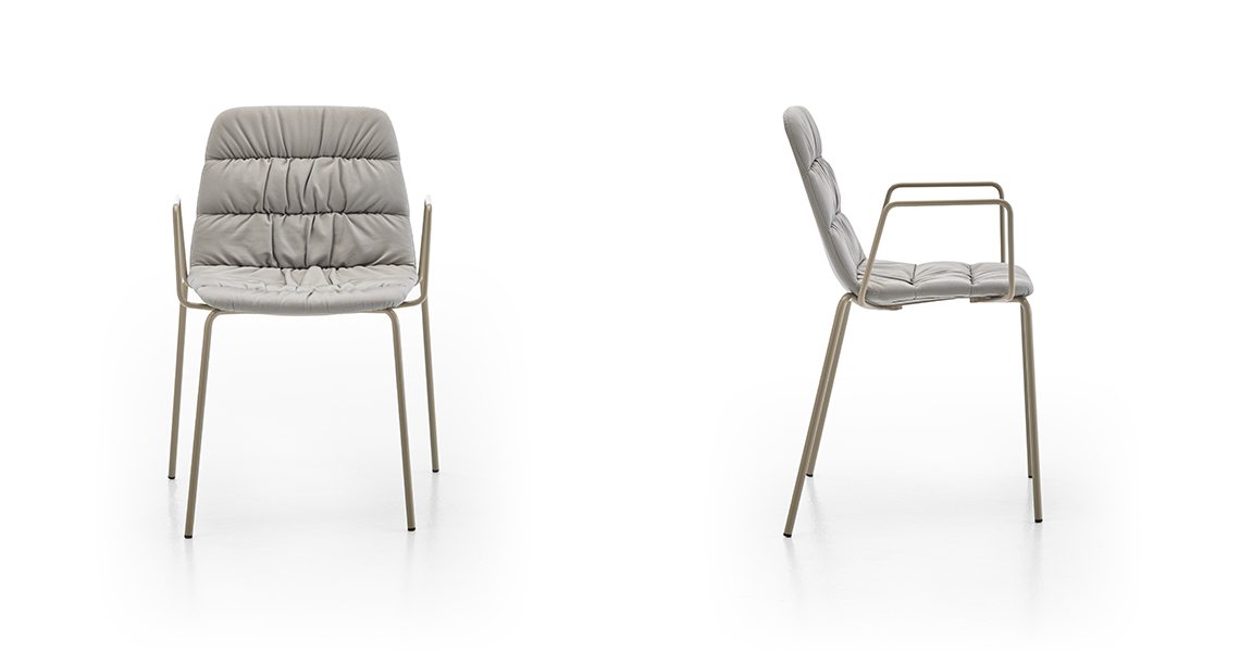 Silla Maarten cuatro patas metal