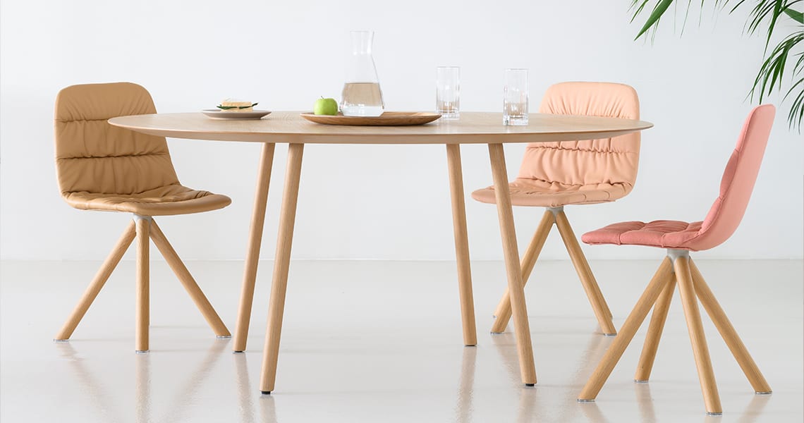 Silla Maarten madera giratoria