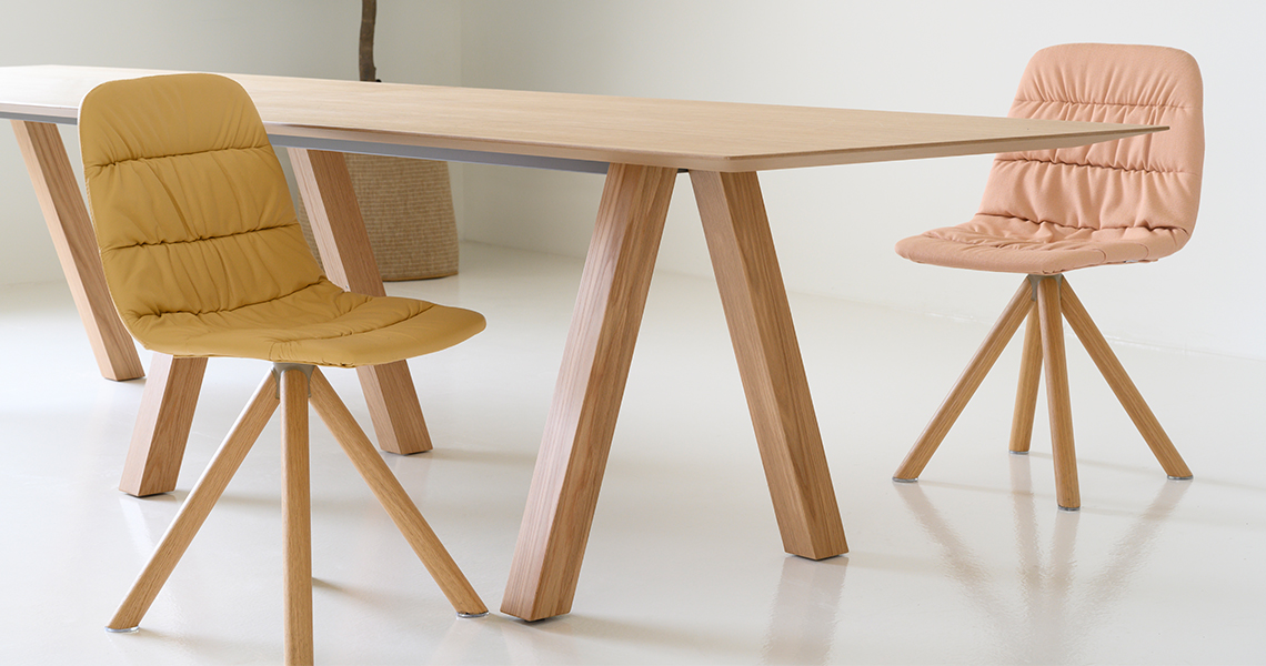 Silla Maarten madera giratoria