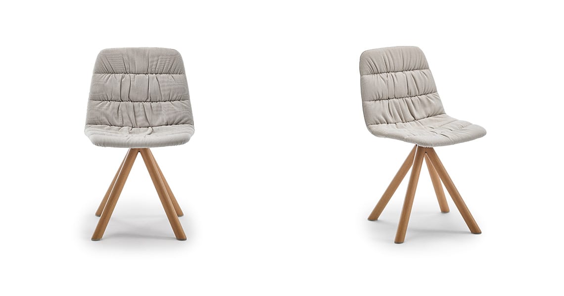 Silla Maarten madera giratoria