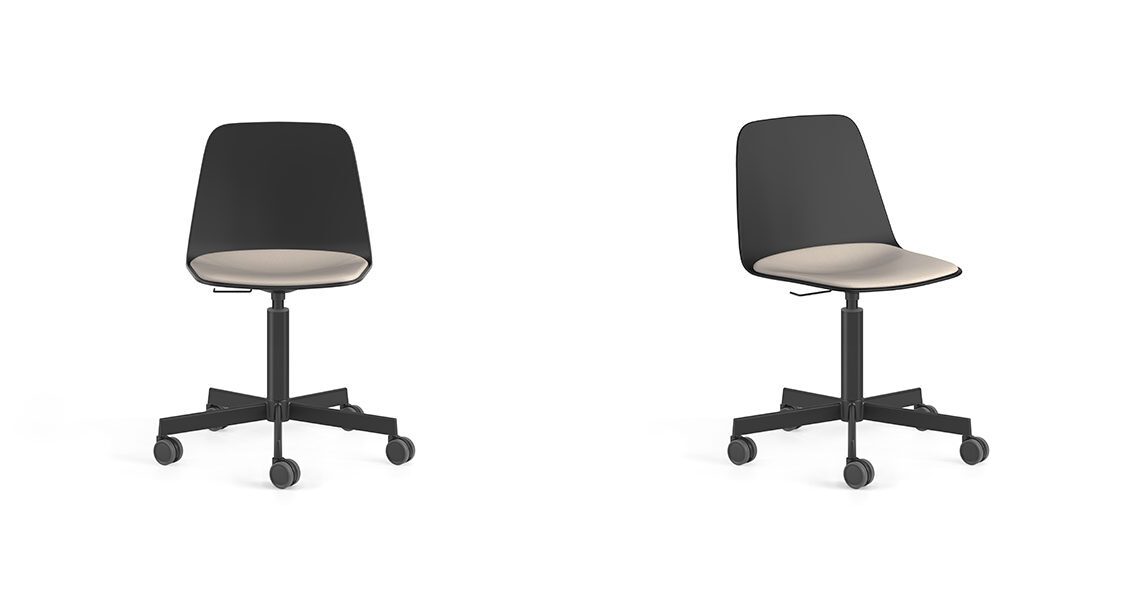 Maarten plastic chair, with five casters