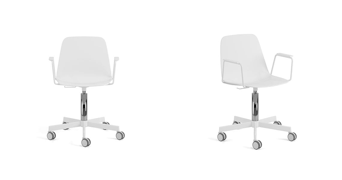 Maarten plastic chair, with five casters