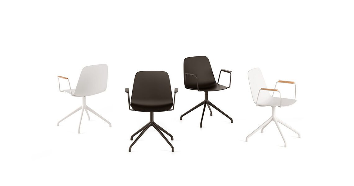 Maarten plastic chair, pyramid & swivel