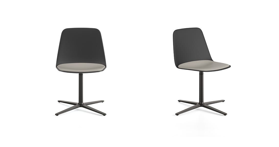 Maarten plastic chair, flat & swivel