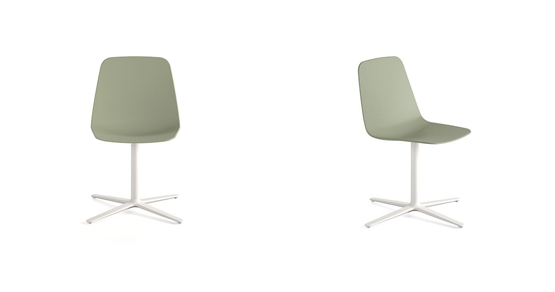 Maarten plastic chair, flat & swivel