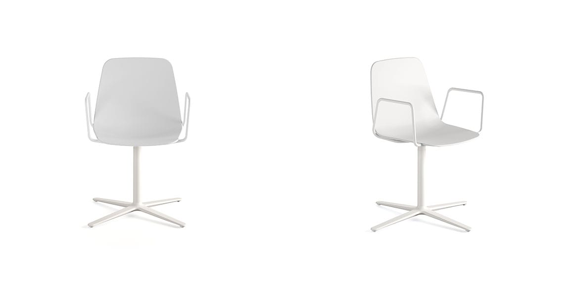 Maarten plastic chair, flat & swivel