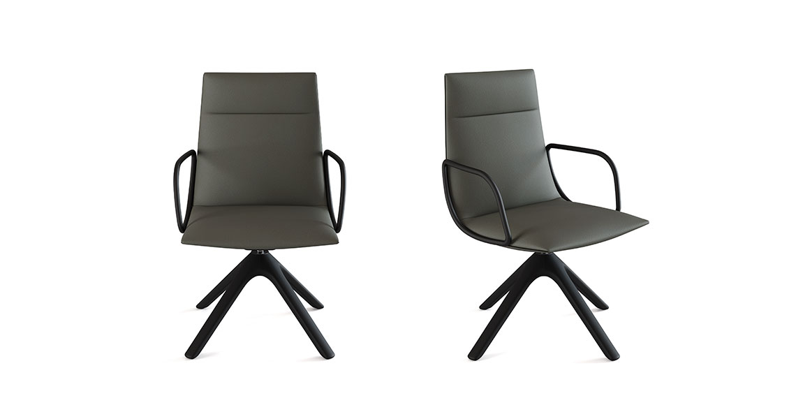 Noha Executive chair, wooden & swivel