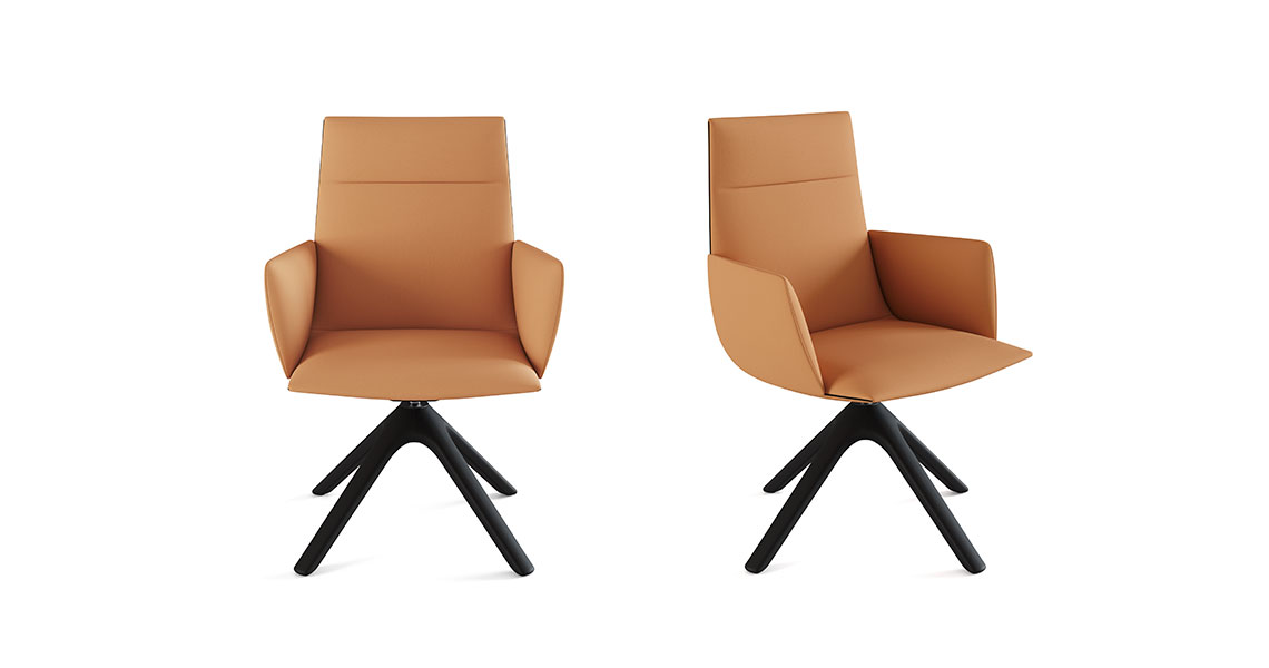 Noha Executive chair, wooden & swivel