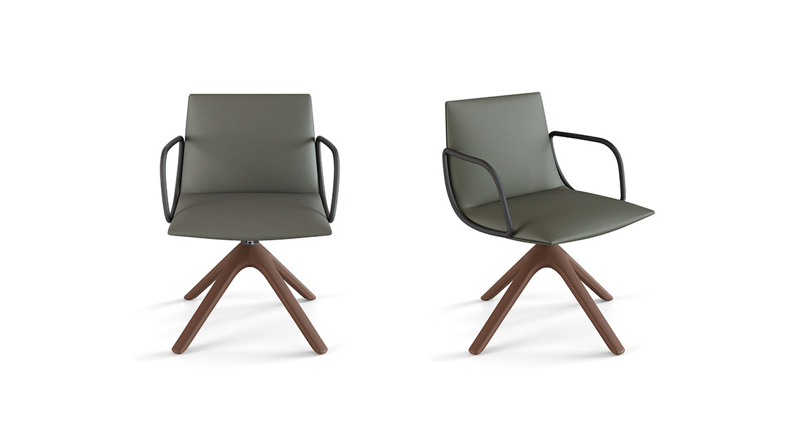 Noha chair, wooden & swivel
