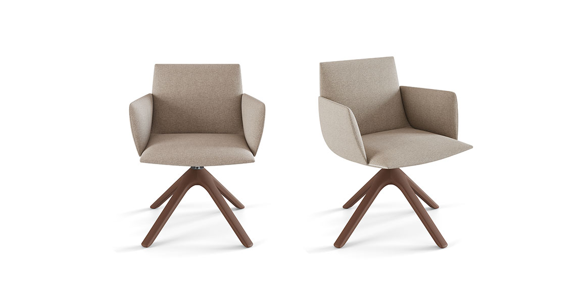 Noha chair, wooden & swivel