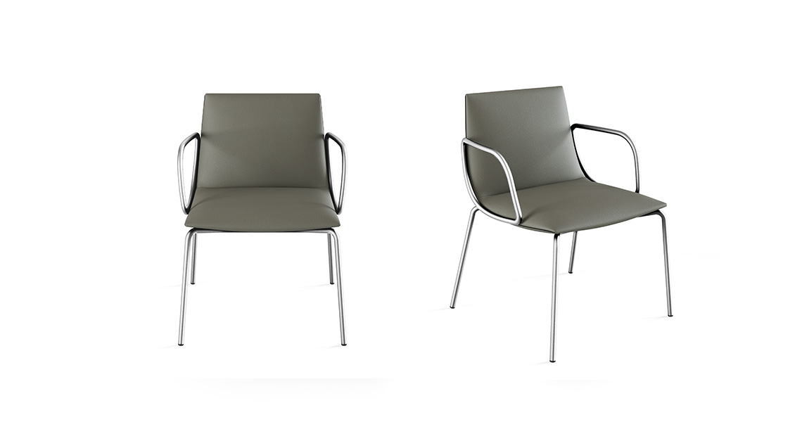 Silla Noha cuatro patas metal