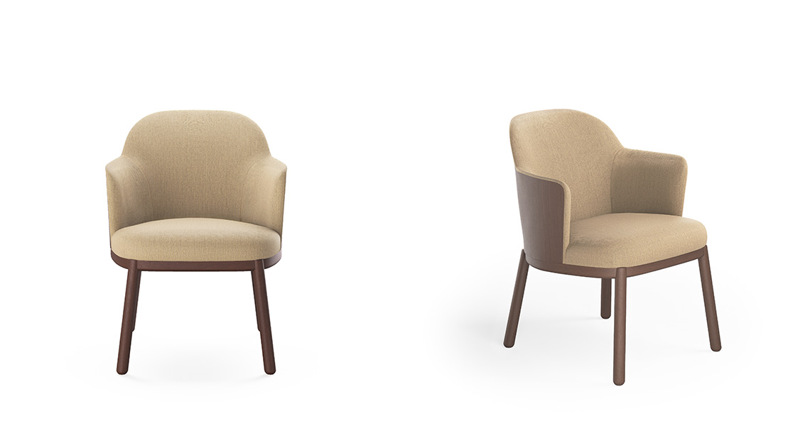 Aleta Mini Lounge Base cuatro patas de madera