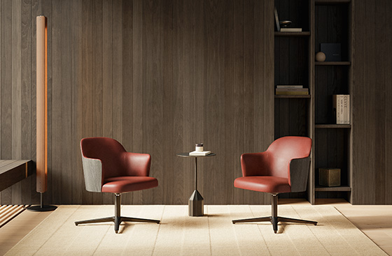 Aleta Mini Lounge Base plana giratoria
